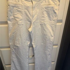 Ann Taylor White Boot Cut Pants